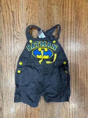 Infant Boys Batman Short Overalls Size 3-6 Months